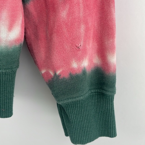 WILDFOX Watermelon Wash Sommers Sweatshirt Size Medium Green and Pink Tie-Dye - Picture 12 of 17